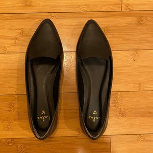 Lulus Emmy Leather Black Pointed Toe Loafers
